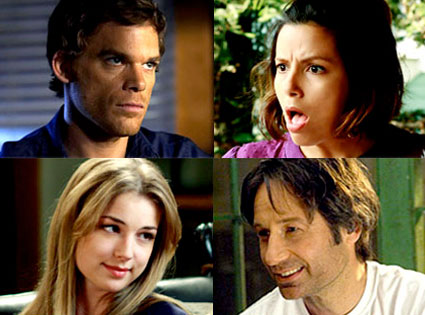 Michael C. Hall (Dexter), Eva Longoria (Desperate Housewives), Emily Van Camp (Brothers & Sisters), David Duchovny (Californication) Michael C. Hall (Dexter), Eva Longoria (Desperate Housewives), Emily Van Camp (Brothers & Sisters), David Duchovny (Californication)